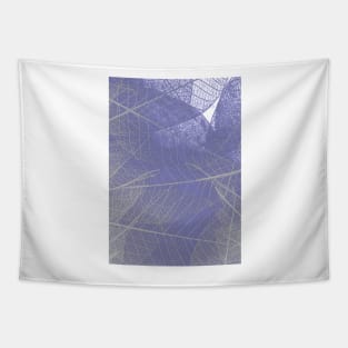 Neon blue Leaf Tapestry