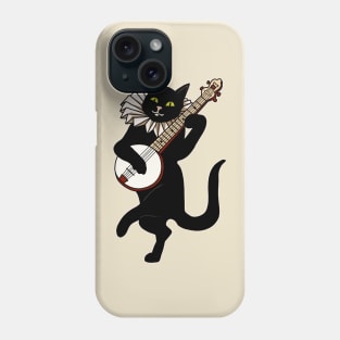 Vintage Cat Playing Banjo Phone Case