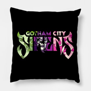 Sirens Retro Logo Design Pillow