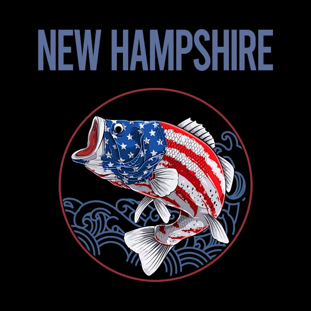 USA Flag Fish New Hampshire by rosenbaumquinton52