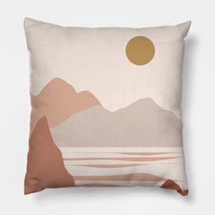 Colorful Abstract Landscape Illustration No.7 Pillow