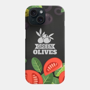 Olives oil blackboard Phone Case