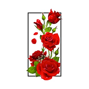 flowers rose red in rec T-Shirt