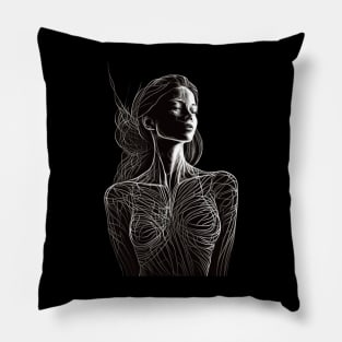 Strong Woman, Open, Wild, and Free Pillow