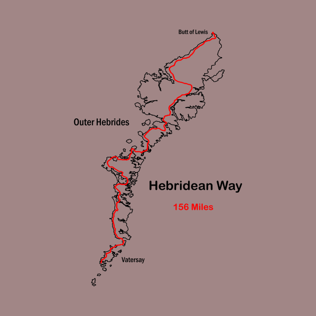 Route Map of the Hebridean Way in Scotland by numpdog