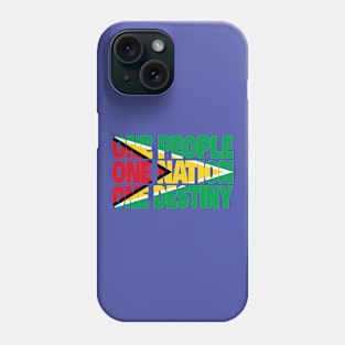 Guyana Motto Flag Phone Case