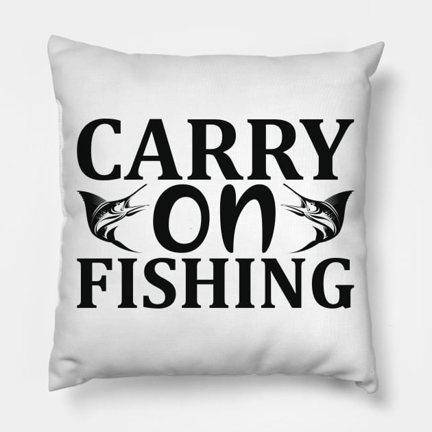 carry on fishing Pillow by busines_night