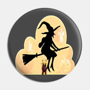 Scary Witch t-shirt - Halloween 2019 Pin