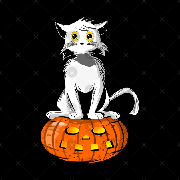 Cat with the Pumpkin by KNI