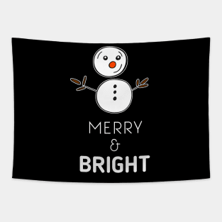 Merry & Bright Snowman Tapestry