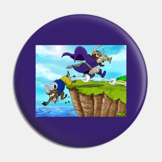 Minnesota Vikings Fans - Kings of the North vs Plundering Sheep Pin by JustOnceVikingShop