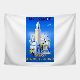 Vintage Travel Poster Air France Afrique du Nord Tapestry