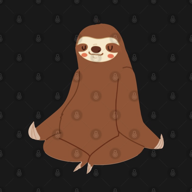 Funny Sloth T-shirt. Sloth Doing Yoga by KsuAnn