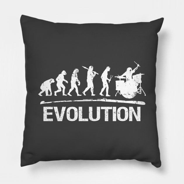 Drummer Gift Drumming Evolution Pillow by Linco