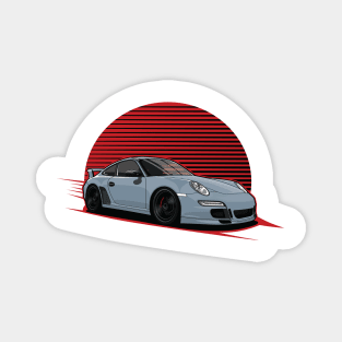 Silver 997 Car Magnet