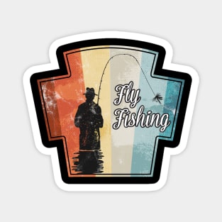 Fly Fishing Vintage Retro Style Gifts Magnet