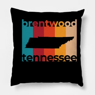 Brentwood Tennessee Retro Pillow