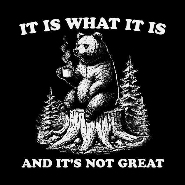 It Is What It Is And Its Not Great Funny Bear by Visual Vibes