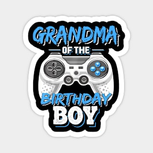 Grandma Of The Birthday Boy Matching Video Gamer Party Magnet