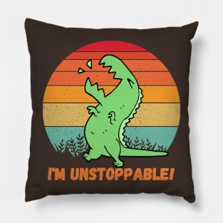 Funny I'm Unstoppable T Rex Classic Pillow