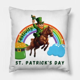 Shamrockin' & Rollin': A Lively St. Patrick's Day Festivity Pillow