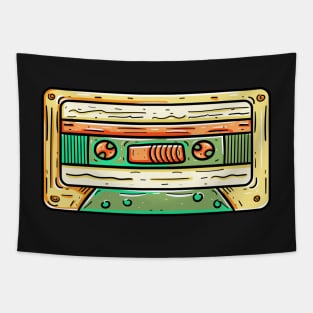 Colorful old mixtape Tapestry