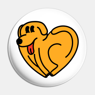 Dog Love Dog Heart Pin