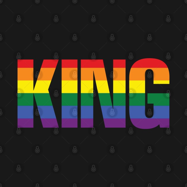 Pride Flag King by Rebekah Thompson