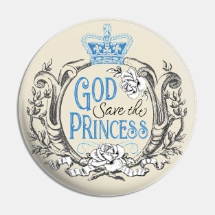 God Save the Princess of Wales Vintage Crown Pin