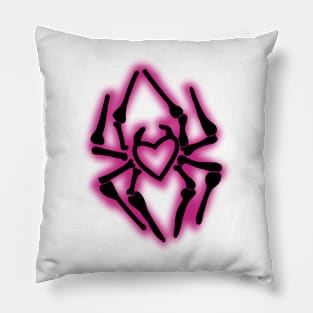 heart spider sticker Pillow