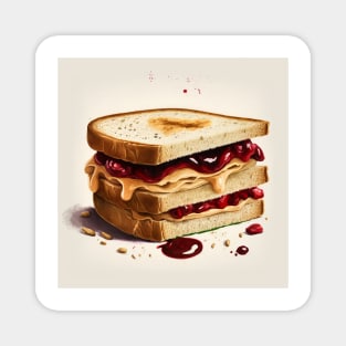 Peanut Butter and Jelly Sandwhich Magnet