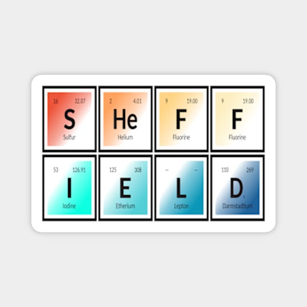 Sheffield Table of Elements Magnet by SupixIUM