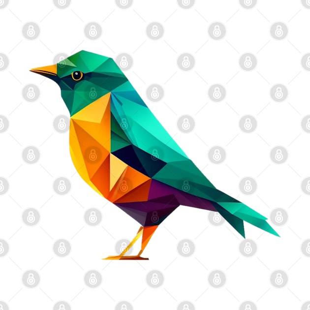 Paradise Bird - Geometric bird design for the environment by Greenbubble