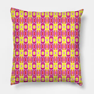 Colorful Geometric Cubes Pattern Pillow