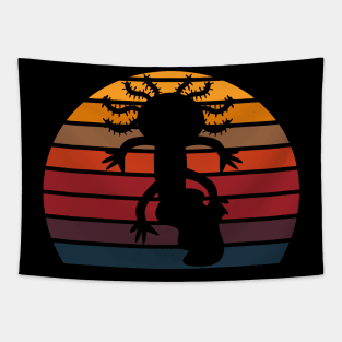 Axolotl Sunset Grid Tapestry