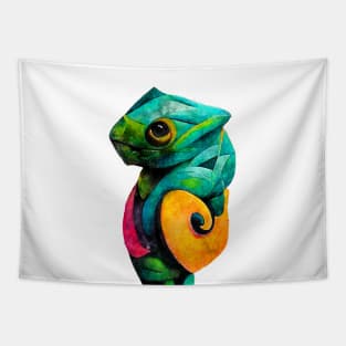 Chameleon watercolor painting #chameleon Tapestry