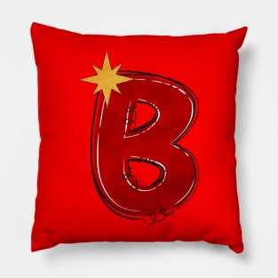 Letter B - Christmas Letter Pillow