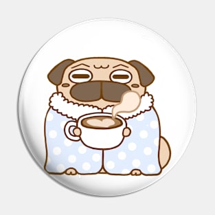 Pug coffee Pin