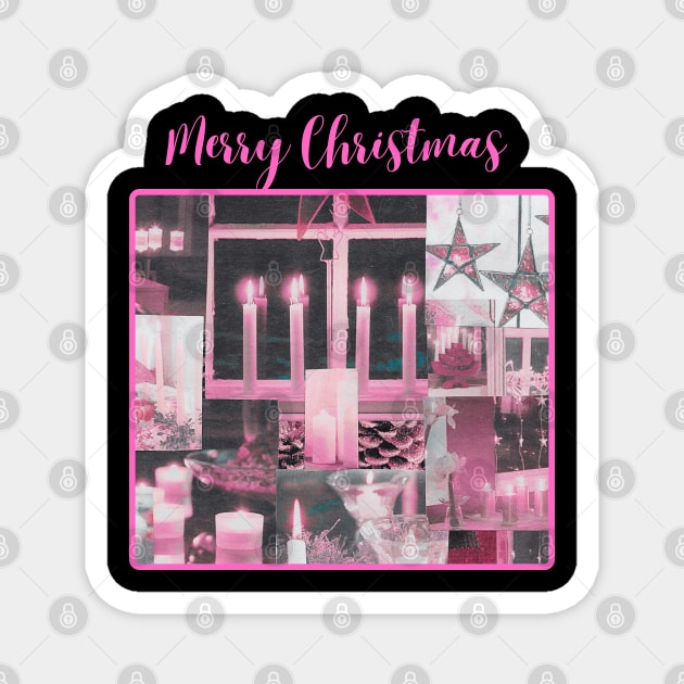 Merry Christmas Collage Magnet by The Golden Palomino