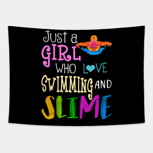 Just A Girl Who Loves Swimming And Slime Tapestry
