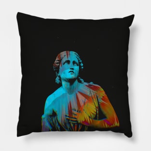 STATUE - Glitch Art Pillow