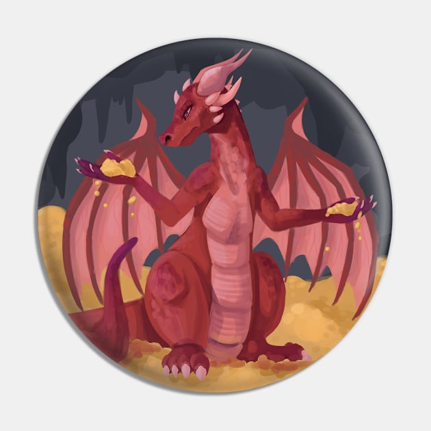 Libra Dragon Pin by KBDraws92