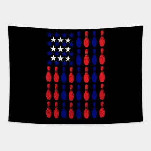 American Flag Bowling Bowler Bowling Team Tapestry