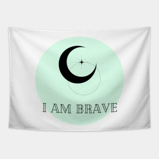 Affirmation Collection - I Am Brave (Green) Tapestry