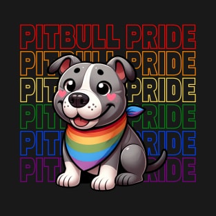 Pitbull Pride - Rainbow-Colored Cute Pitbull T-Shirt