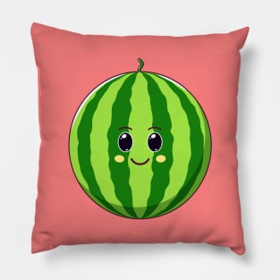Cute Kawaii Watermelon, Cartoon Ripe Fruit Pillow