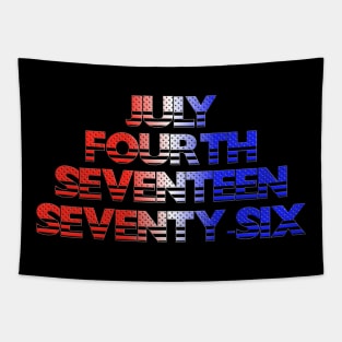 July Fourth Seventeen Seventy-Six (White) Tapestry