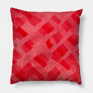 Red Distressed grunge textured collection Pillow