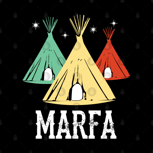 Marfa TX Ghost Lights Festival Texas Art by alltheprints