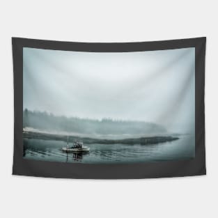 Foggy Morning on Schoodic Tapestry